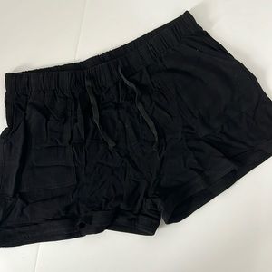 NWOT Linen Black Shorts